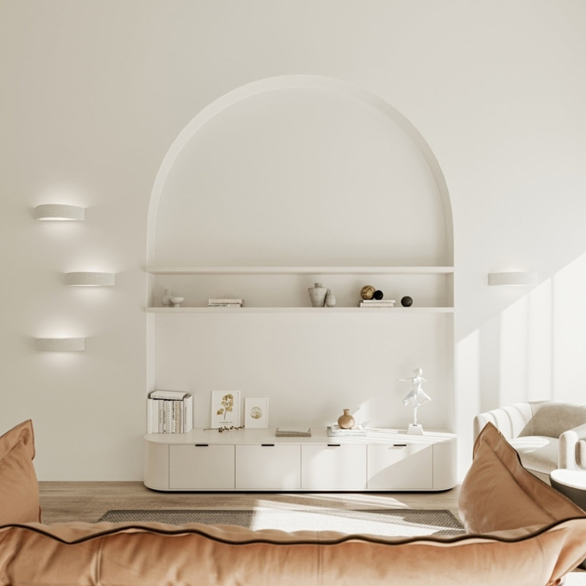 Atena Ceramic Wall Lamp - White - Modern & Classic Design - E27