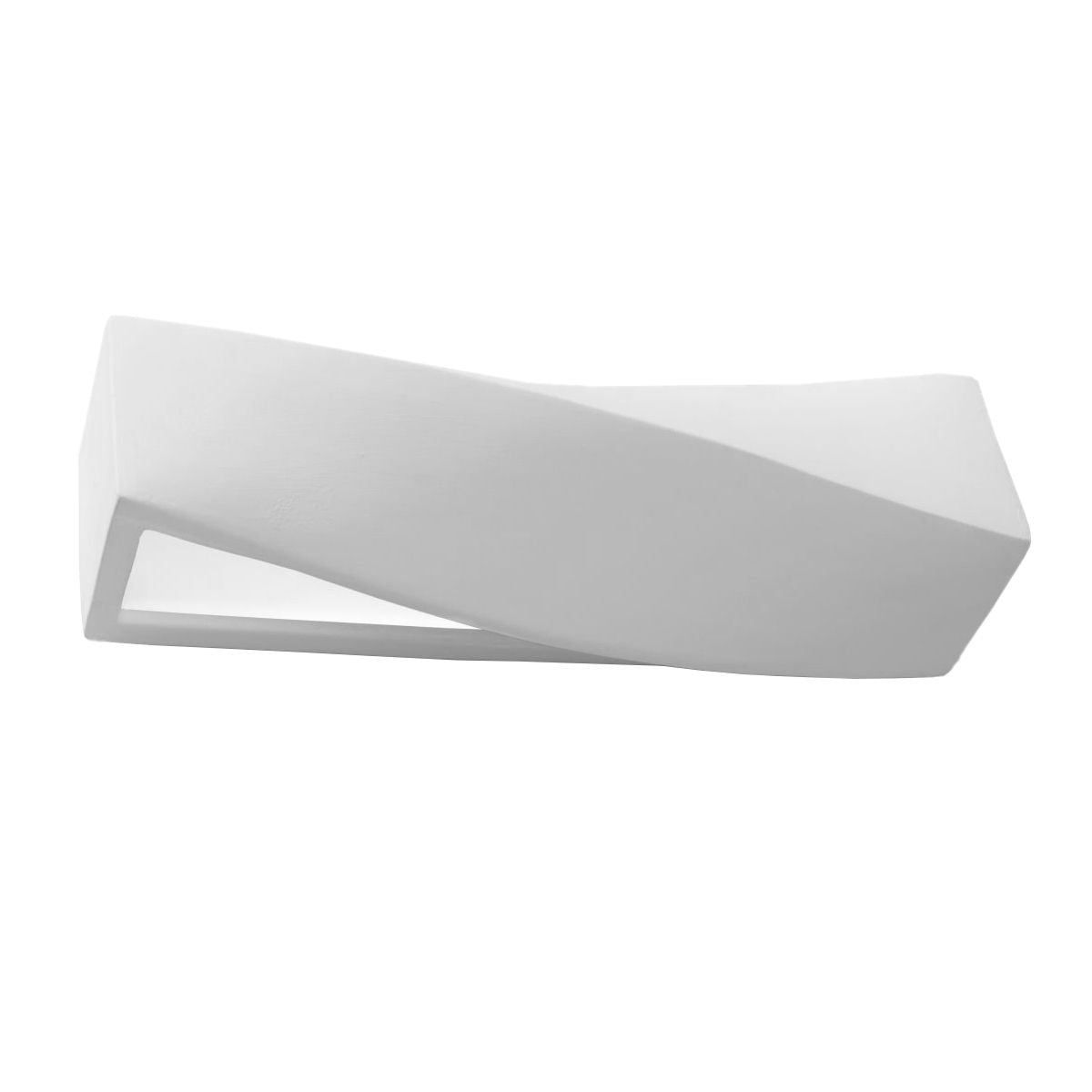 Sigma Ceramic Wall Lamp - White - Stylish Wavy Design - E27 - LED Compatible