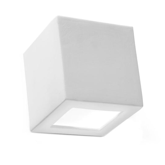 Leo Ceramic Wall Lamp - White - Geometric Design - E27 - LED Compatible