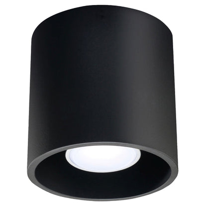 Orbis Black Ceiling/Wall Lamp - Cylindrical - GU10 LED - Aluminum