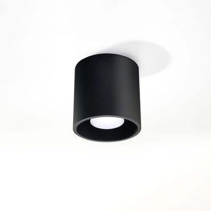 Orbis Black Ceiling/Wall Lamp - Cylindrical - GU10 LED - Aluminum