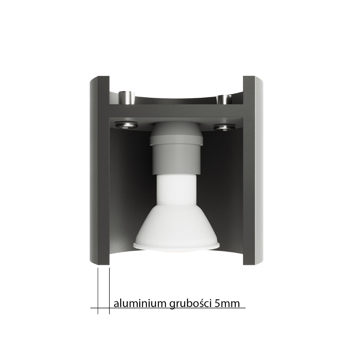 Orbis Black Ceiling/Wall Lamp - Cylindrical - GU10 LED - Aluminum