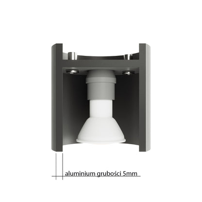 Orbis Black Ceiling/Wall Lamp - Cylindrical - GU10 LED - Aluminum