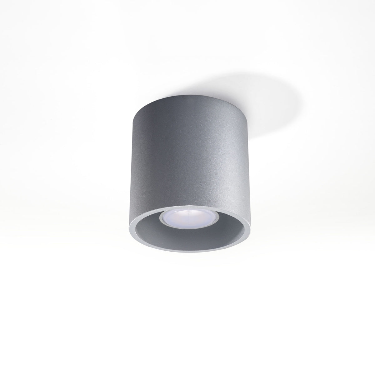 Orbis Gray Ceiling/Wall Lamp - Cylindrical - GU10 LED - Aluminum