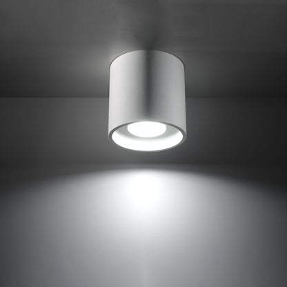 Orbis White Ceiling/Wall Lamp - Cylindrical - LED - Aluminum