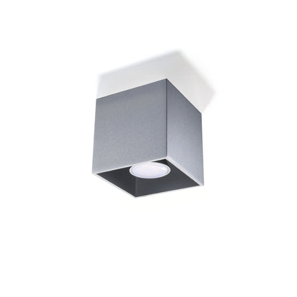 Quad Gray Aluminum Ceiling Lamp - Modern Style - Adjustable Lighting - LED Compatible