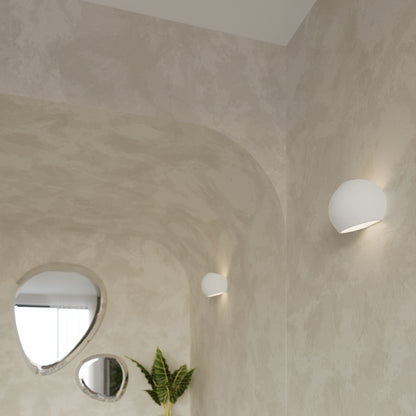 Globe Ceramic Wall Lamp - Modern Circular Design - Soft Illumination - White