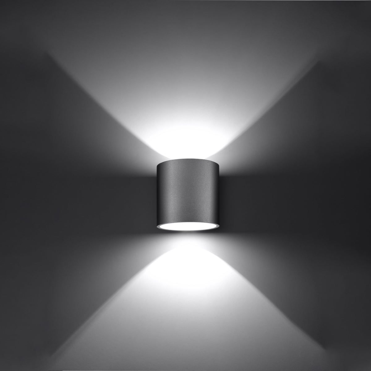 Orbis Gray Ceiling & Wall Lamp - Modern Cylindrical Design - Minimalist Lighting