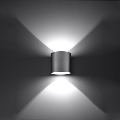 Orbis Gray Ceiling & Wall Lamp - Modern Cylindrical Design - Minimalist Lighting