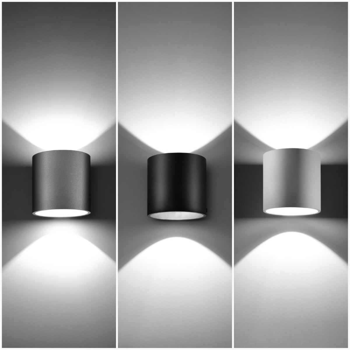 Orbis Gray Ceiling & Wall Lamp - Modern Cylindrical Design - Minimalist Lighting