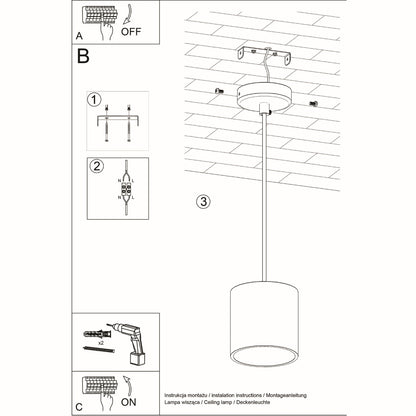 Orbis Black Ceiling & Wall Lamp - Cylindrical Design - Minimalist Lighting