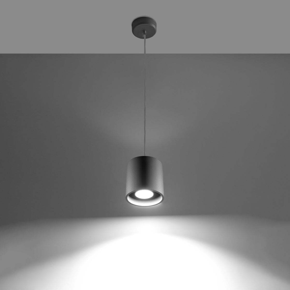 Orbis Gray Ceiling & Wall Lamp - Cylindrical Design - Minimalist Lighting