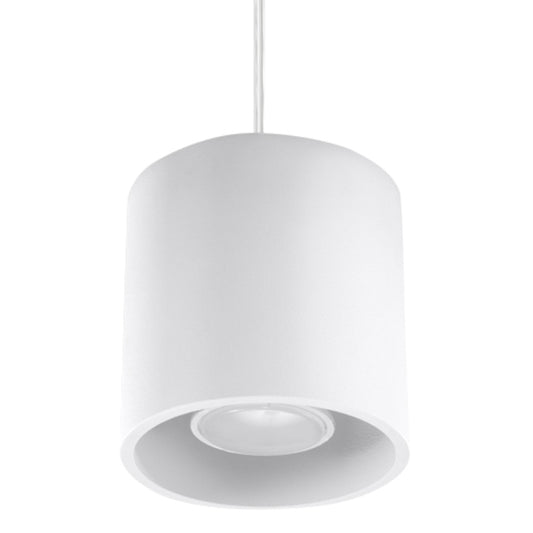 Orbis White Ceiling/Wall Lamp - Cylindrical Shade - Minimalist Design - Aluminum