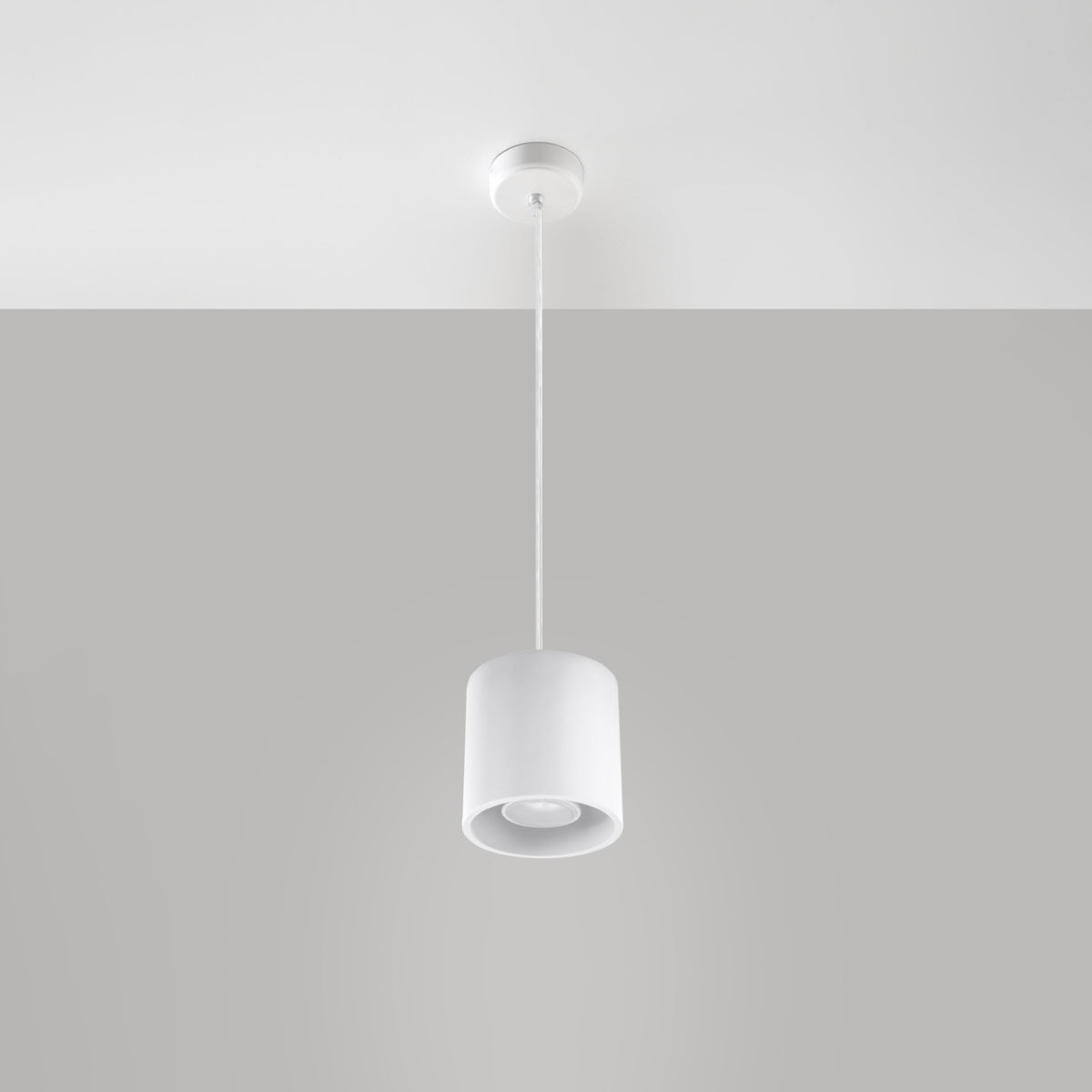 Orbis White Ceiling/Wall Lamp - Cylindrical Shade - Minimalist Design - Aluminum