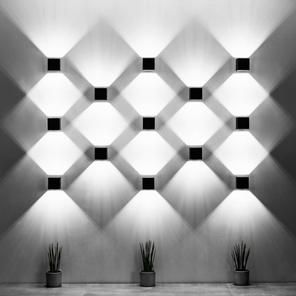 Quad White Wall Lamp - G9 Light - Aluminum - Modern Design - 10x12 cm