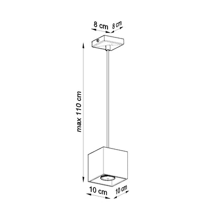 Quad Black Ceiling Lamp - GU10 Light - Modern Aluminum Design - 10x110 cm