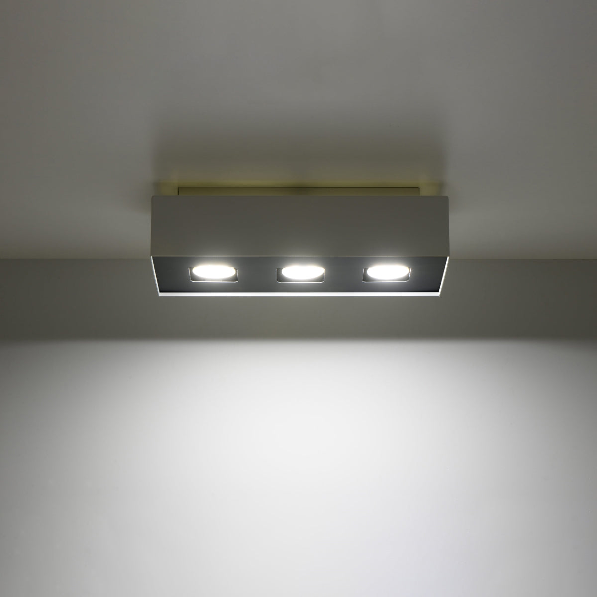 Mono Ceiling Lamp - GU10 Triple Light, Steel, White/Black, 34x14x11 cm