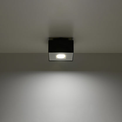 Mono Ceiling Lamp - GU10 Single Light - Steel - White/Black - 14x14x11 cm