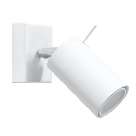 Ring Modern Spotlight - Adjustable GU10 Steel Light - White - 8x16x8 cm