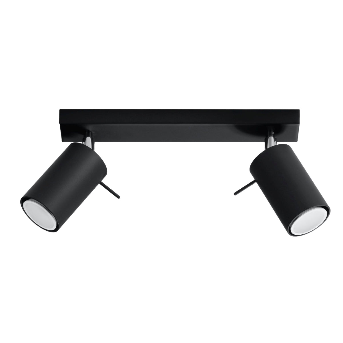 Ring Double Black Spotlight - Modern Adjustable Steel Ceiling Light - 30x6x16 cm