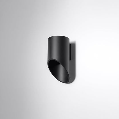 Penne Black Aluminum Wall Lamp - Minimalist G9 LED Light - 10x12x20 cm