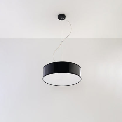 Arena Black Ceiling Lamp - Modern PVC Design - E27 LED - 35x35x11 cm