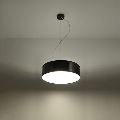 Arena Black Ceiling Lamp - Modern PVC Design - E27 LED - 35x35x11 cm