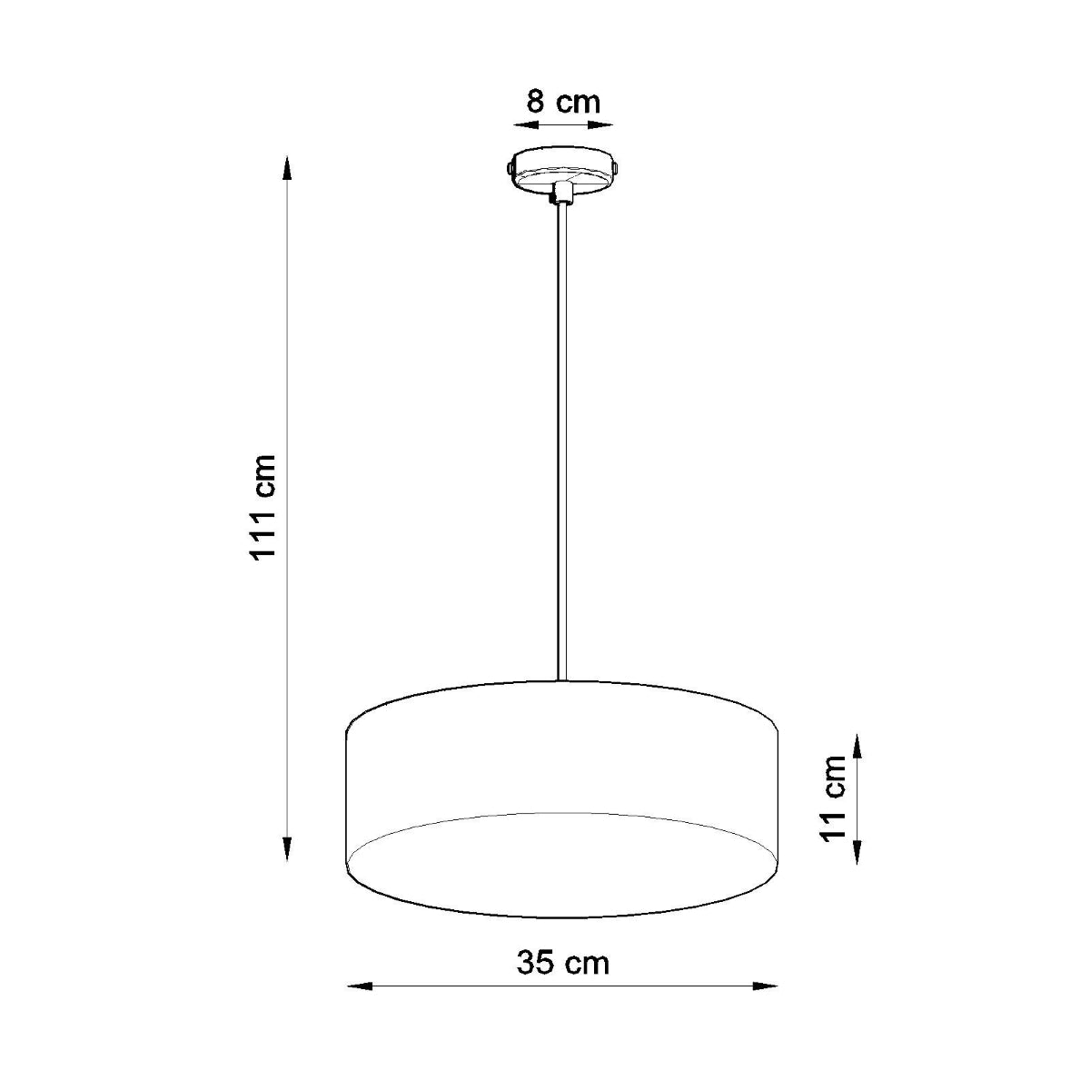 Arena Gray Ceiling Lamp - Modern PVC Design - E27 LED - 35x35x11 cm