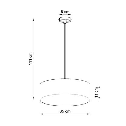 Arena Gray Ceiling Lamp - Modern PVC Design - E27 LED - 35x35x11 cm