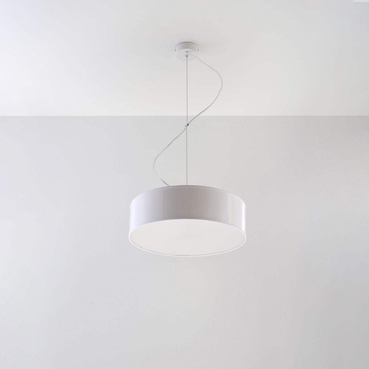 Arena White Ceiling Lamp - Modern PVC Design - E27 LED - 35x35x11 cm