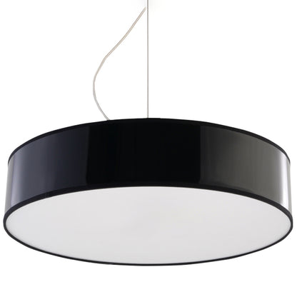 Arena Black Ceiling Lamp - 3x E27 LED - Modern PVC Design - 45x45x11 cm