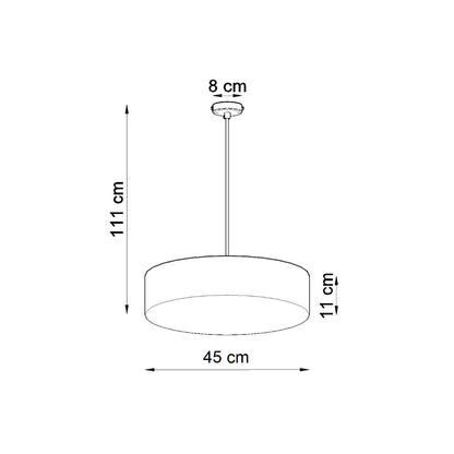 Arena Black Ceiling Lamp - 3x E27 LED - Modern PVC Design - 45x45x11 cm