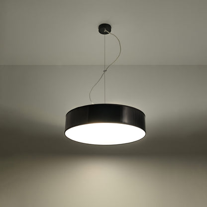 Arena Black Ceiling Lamp - 3x E27 LED - Modern PVC Design - 45x45x11 cm