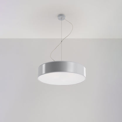 Arena Grey Ceiling Lamp - 3x E27 LED - Modern PVC Design - 45x45x11 cm