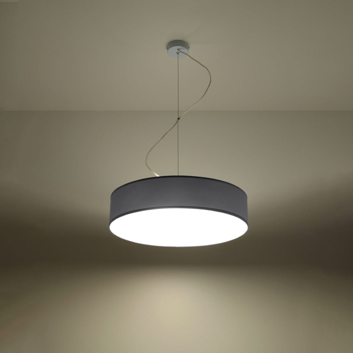 Arena Grey Ceiling Lamp - 3x E27 LED - Modern PVC Design - 45x45x11 cm