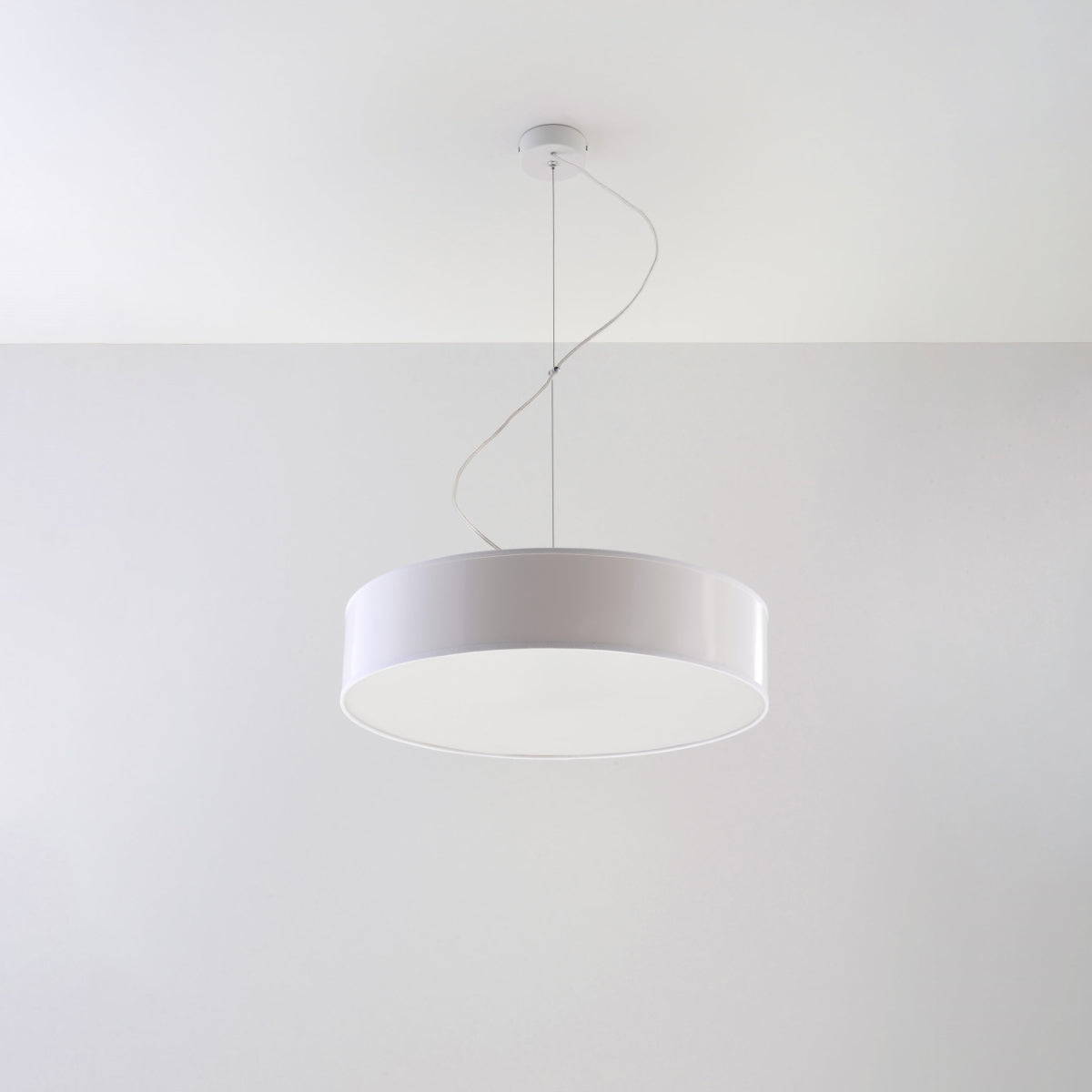 Arena White Ceiling Lamp - 3x E27 LED - Modern PVC Design - 45x45x11 cm