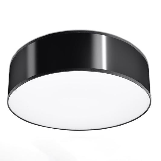 Arena Black Ceiling Lamp - 2x E27 LED - Modern PVC Design - 35x35x11 cm