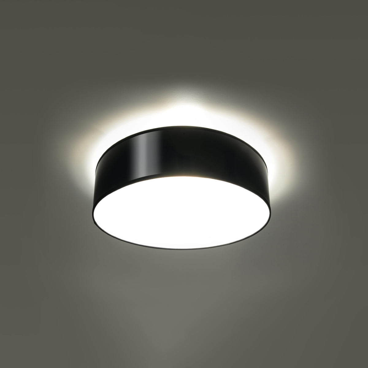 Arena Black Ceiling Lamp - 2x E27 LED - Modern PVC Design - 35x35x11 cm