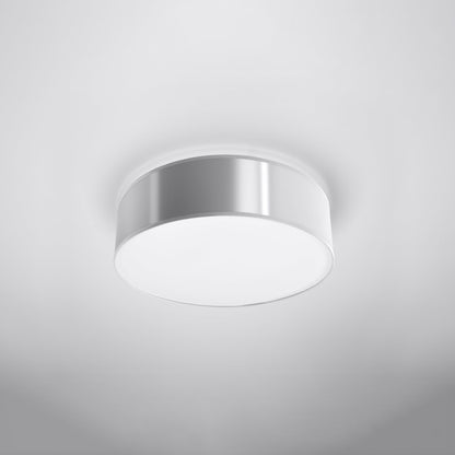 Arena Gray Ceiling Lamp - 2x E27 LED - Modern PVC Design - 35x35x11 cm