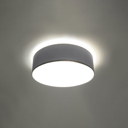 Arena Gray Ceiling Lamp - 2x E27 LED - Modern PVC Design - 35x35x11 cm