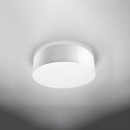 Arena Designer Ceiling Lamp - White - 2xE27 LED - Modern PVC Light Fixture