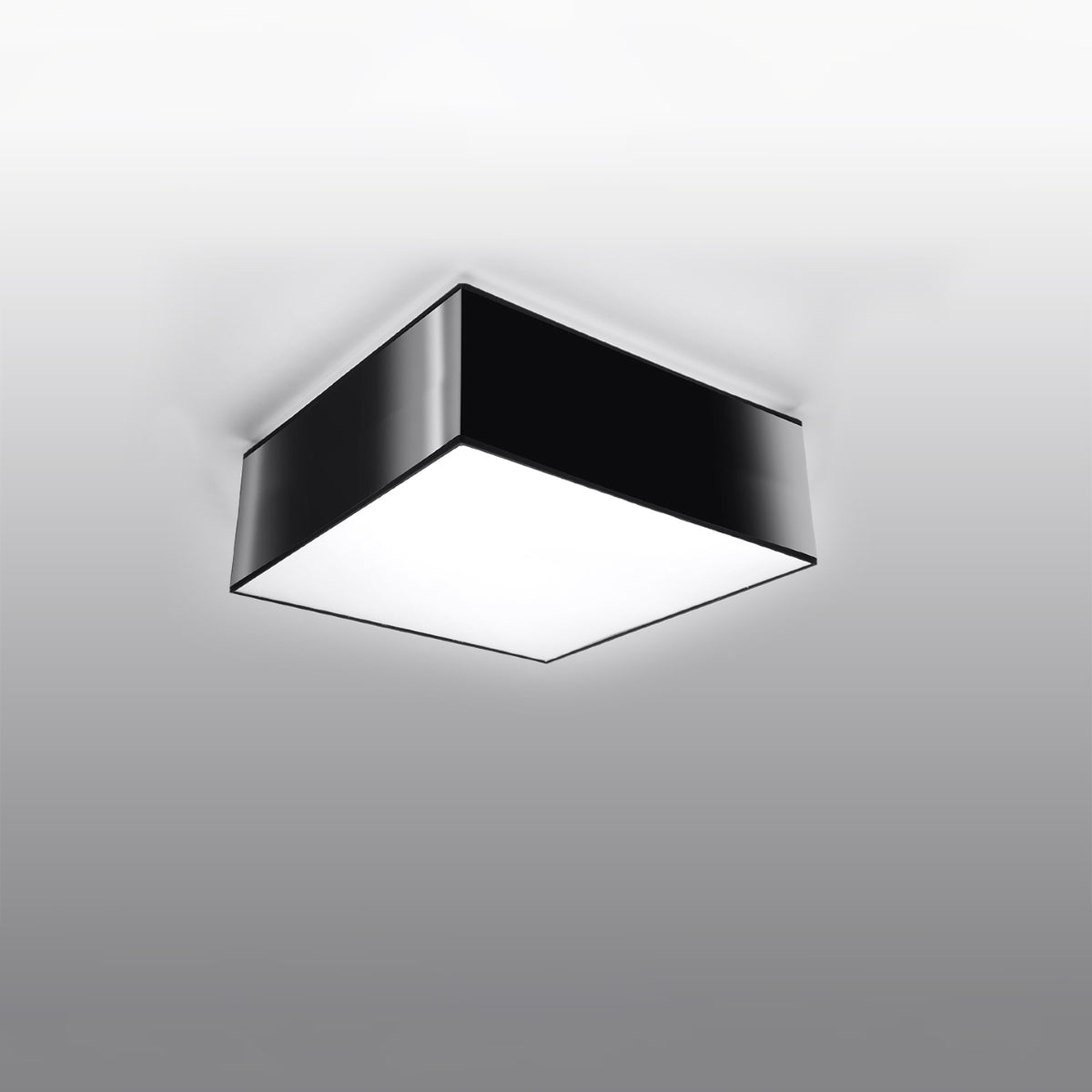 Horus Modern Ceiling Lamp - Black PVC - 1x E27 LED Compatible