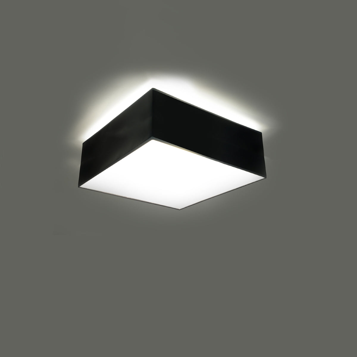 Horus Modern Ceiling Lamp - Black PVC - 1x E27 LED Compatible