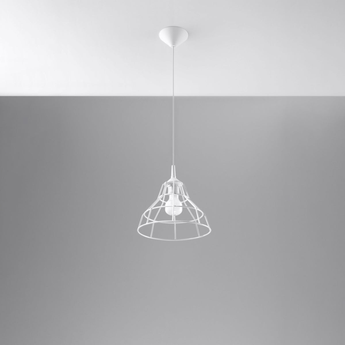 Anata Modern Ceiling Lamp - White Steel - E27 LED Compatible