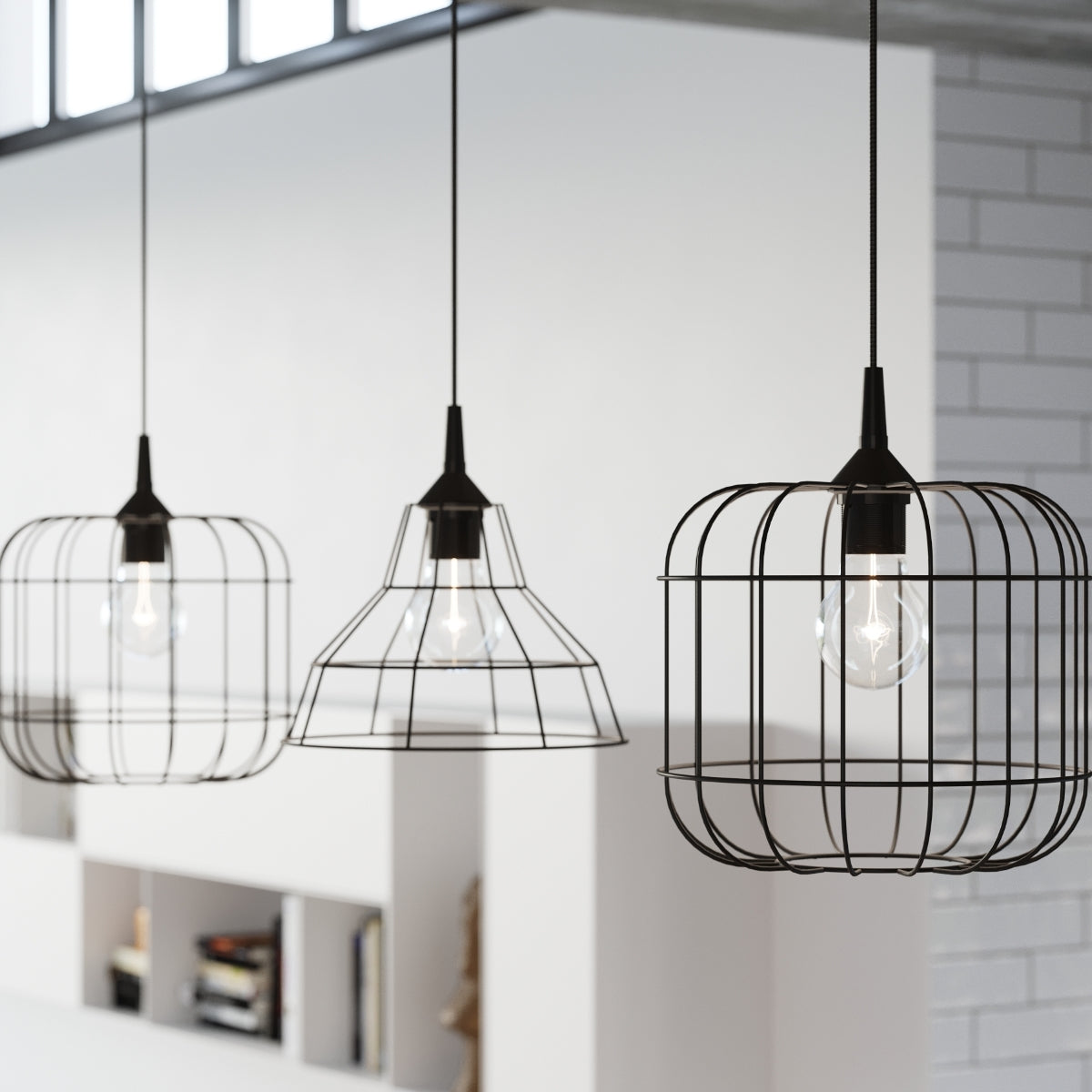 Anata Pendant Lamp - Black Steel - E27 Max 15W - Modern Scandinavian Design