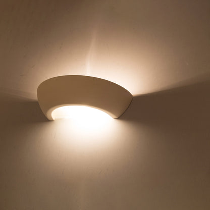 Oskar Wall Lamp - White Ceramic & Glass - E27 Max 15W - Modern Minimalist Design