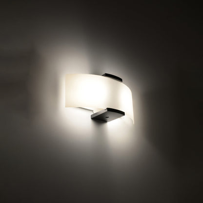 Emilio Wall Lamp - Wood & Matte Glass - E14 Max 10W - Warm Ambient Lighting