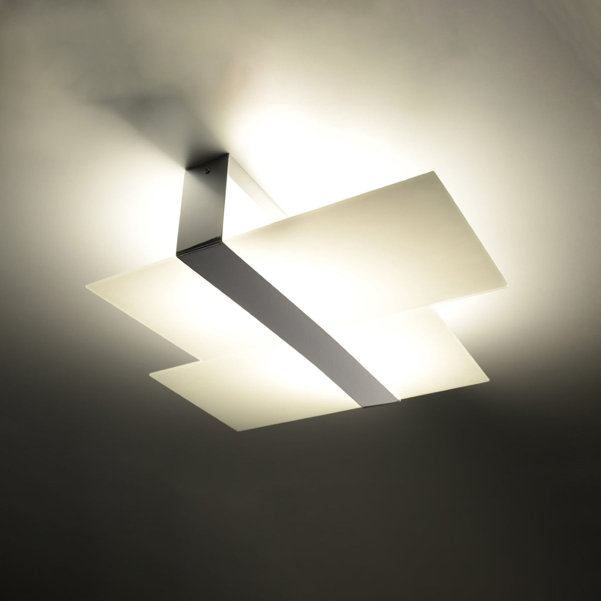 Massimo Ceiling Lamp - Chrome & White - E27 Max 15W - Modern Scandinavian Design