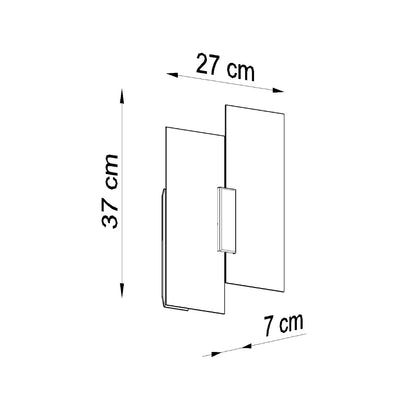 Fabiano Wall Lamp - Modern Chrome & White - Steel & Glass - E27 Max 15W LED - Geometric Design