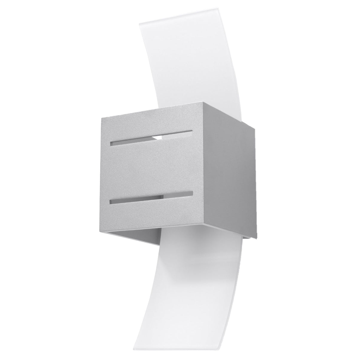 Loreto Wall Lamp - Gray - Modern Aluminum & Glass - G9 LED Compatible - 10x12x30 cm